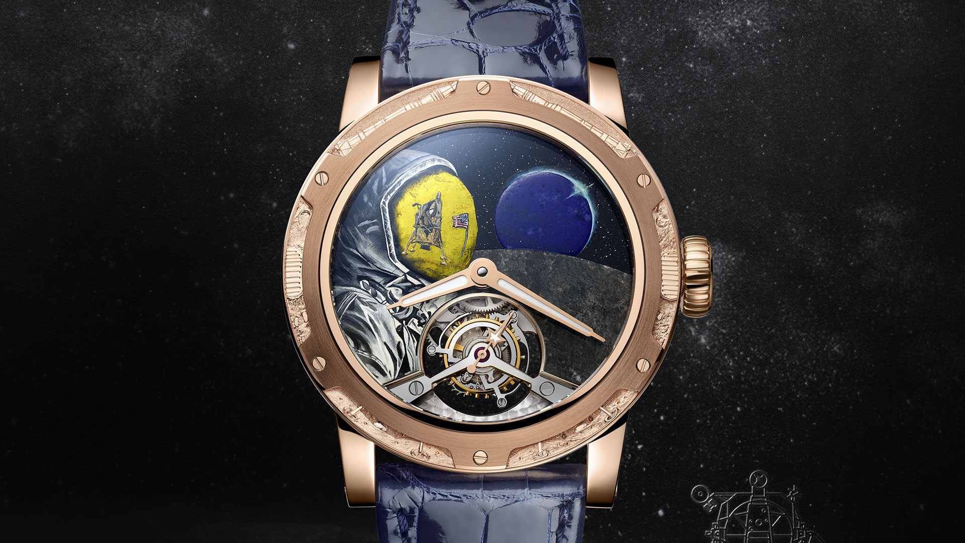 Man on the Moon - Moon Race, a unique concept by Louis Moinet