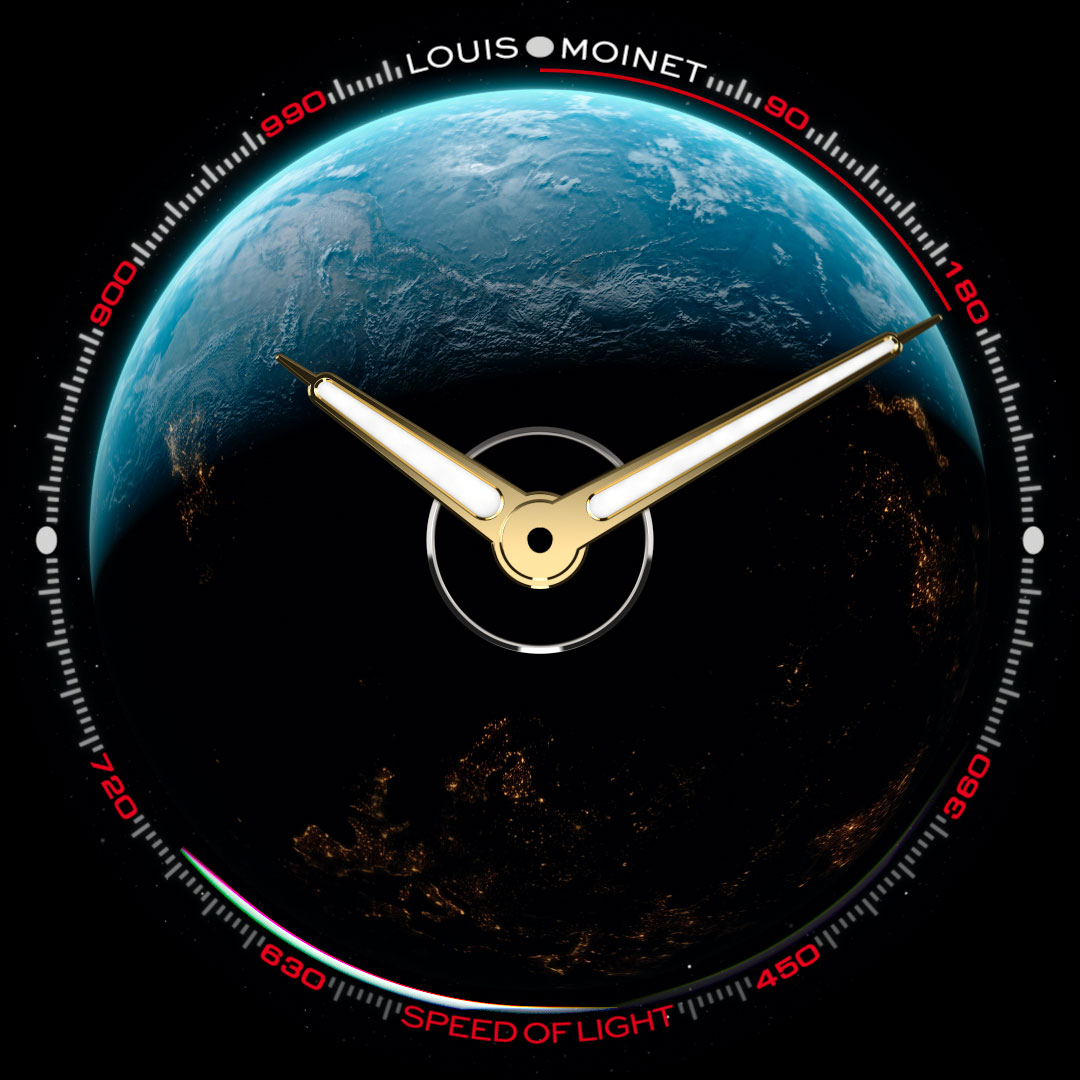 Space Revolution by Louis Moinet - 18K Red Gold | Sapphire